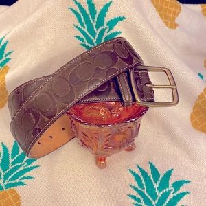 Coach leather belt